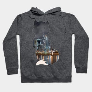 Wanderlust fox pattern - city Hoodie